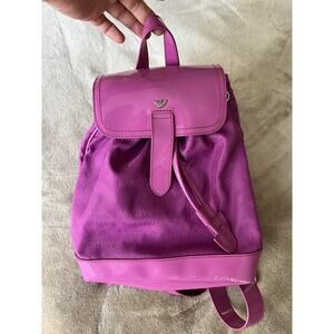 Armani pink girls backpack